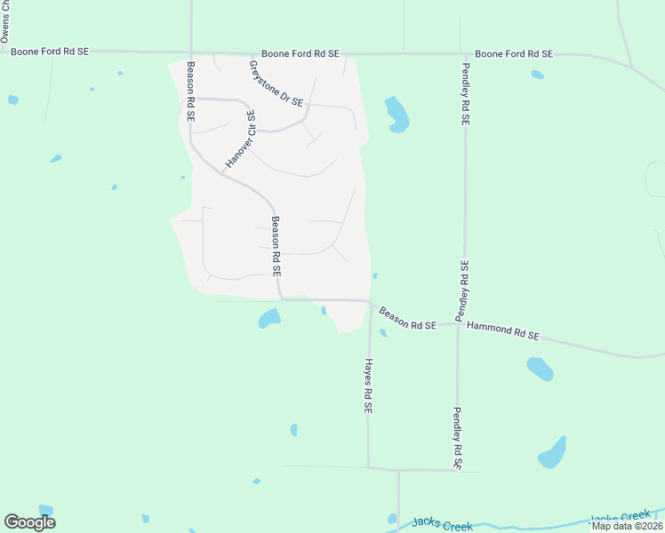 map of restaurants, bars, coffee shops, grocery stores, and more near 130 Grist Mill Lane Southeast in Calhoun