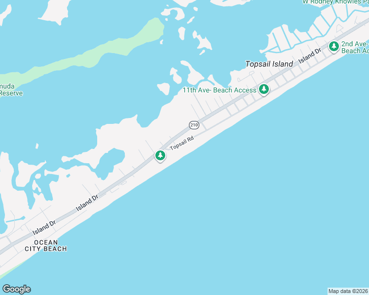 map of restaurants, bars, coffee shops, grocery stores, and more near 149-199 State Road 1583 in North Topsail Beach