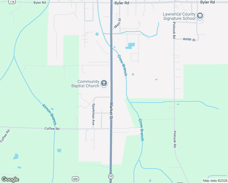 map of restaurants, bars, coffee shops, grocery stores, and more near 13324 Market Street in Moulton