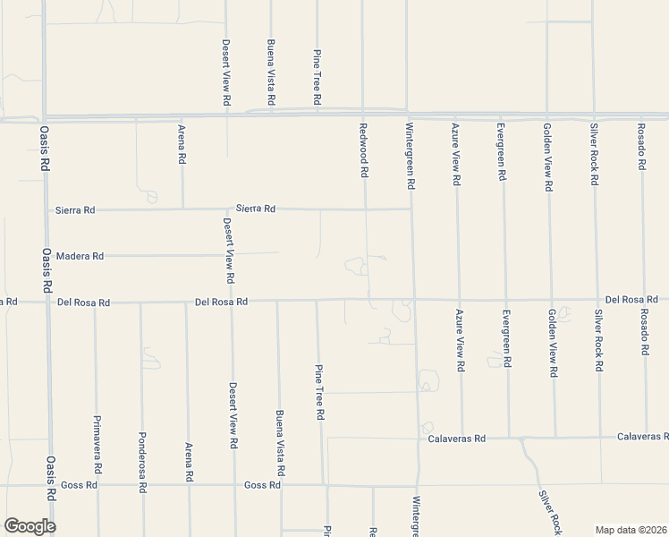 map of restaurants, bars, coffee shops, grocery stores, and more near Pine Tree Road in Pinon Hills