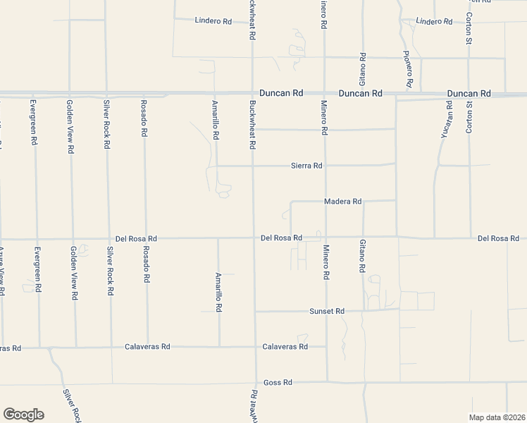 map of restaurants, bars, coffee shops, grocery stores, and more near 11775 Buckwheat Road in Phelan