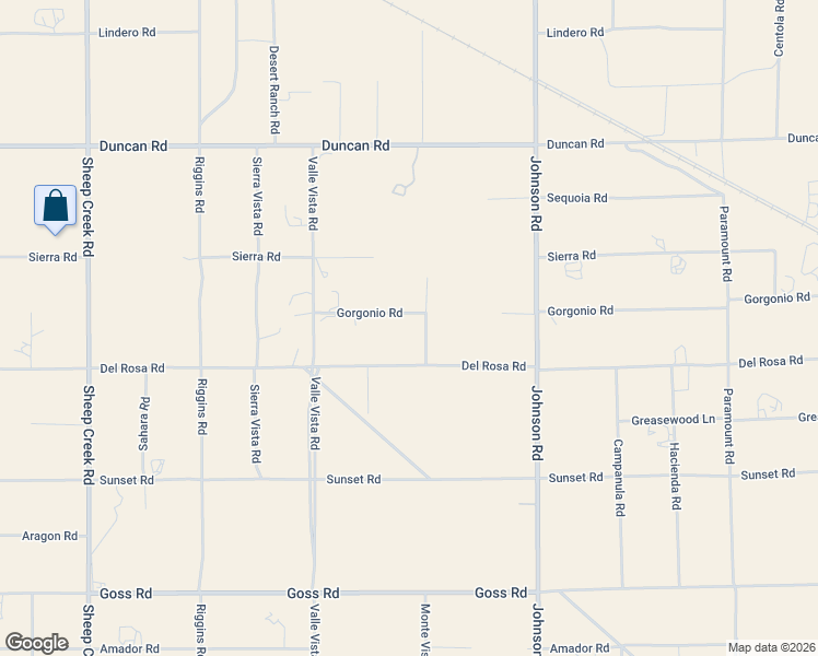 map of restaurants, bars, coffee shops, grocery stores, and more near 4679 Gorgonio Road in Phelan