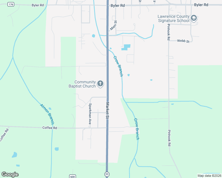 map of restaurants, bars, coffee shops, grocery stores, and more near 13324 Market Street in Moulton