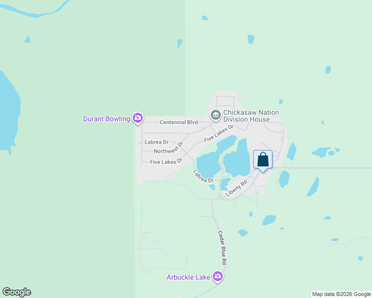 map of restaurants, bars, coffee shops, grocery stores, and more near 603 Five Lakes Drive in Sulphur