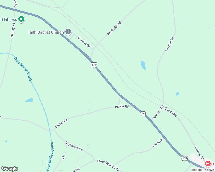 map of restaurants, bars, coffee shops, grocery stores, and more near 11948 Bhp Highway in Honea Path