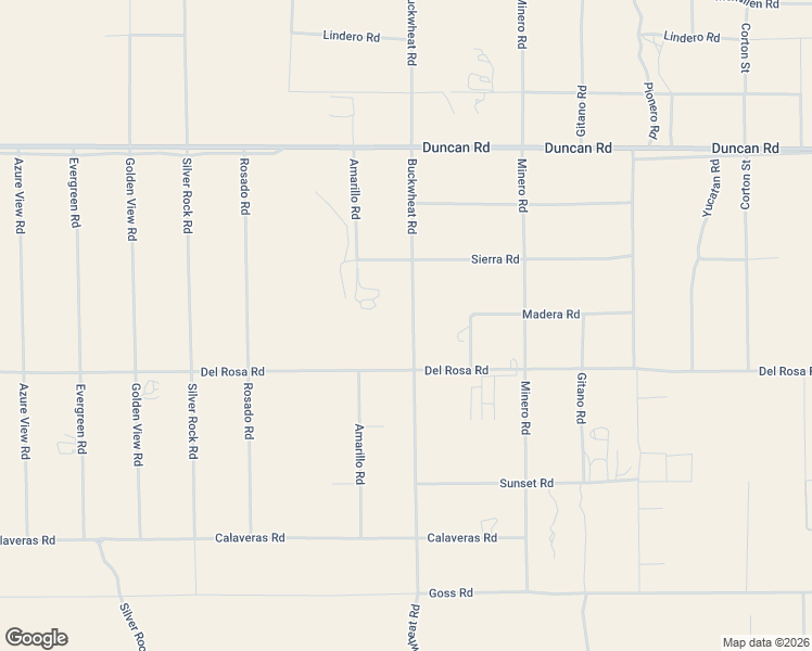 map of restaurants, bars, coffee shops, grocery stores, and more near 11775 Buckwheat Road in Phelan