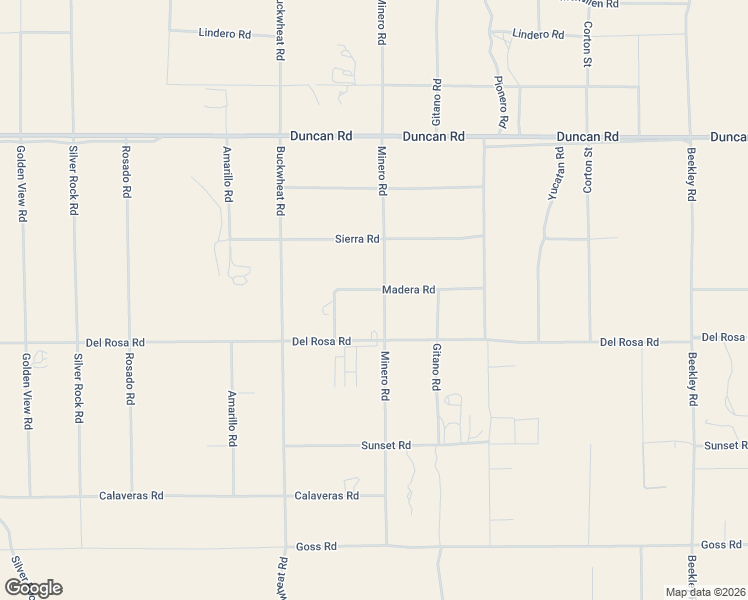 map of restaurants, bars, coffee shops, grocery stores, and more near 11752 Minero Road in Pinon Hills