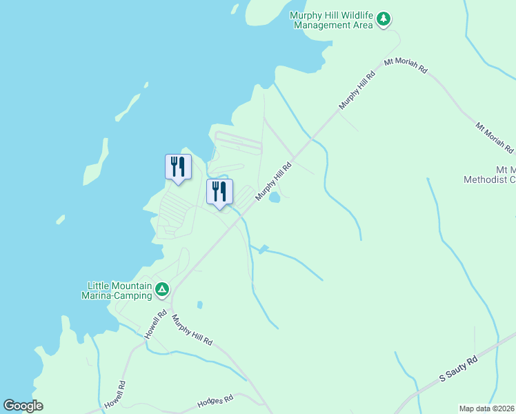 map of restaurants, bars, coffee shops, grocery stores, and more near 1476 Murphy Hill Road in Langston