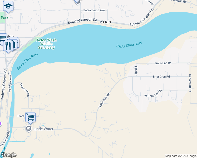 map of restaurants, bars, coffee shops, grocery stores, and more near 31733 Lake Meadow Road in Acton