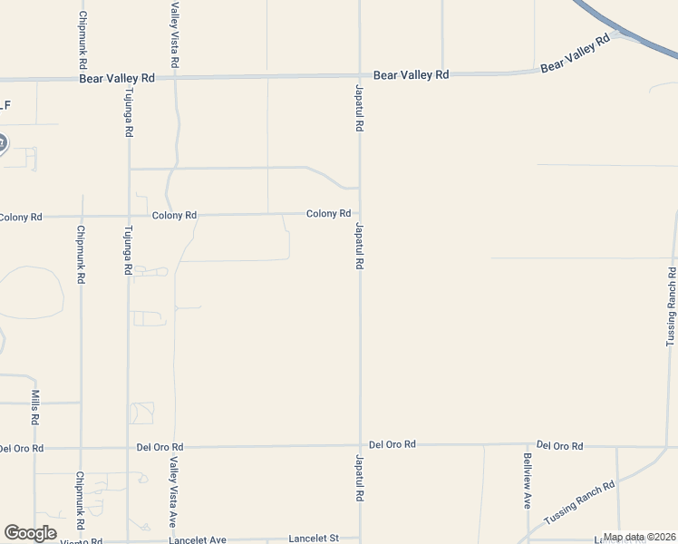 map of restaurants, bars, coffee shops, grocery stores, and more near 11620 Japatul Road in Apple Valley