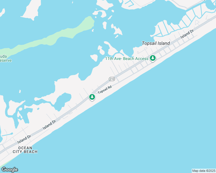 map of restaurants, bars, coffee shops, grocery stores, and more near 155 Topsail Road in North Topsail Beach