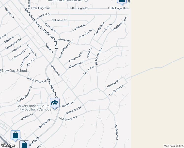 map of restaurants, bars, coffee shops, grocery stores, and more near 1620 Palomino Lane in Lake Havasu City