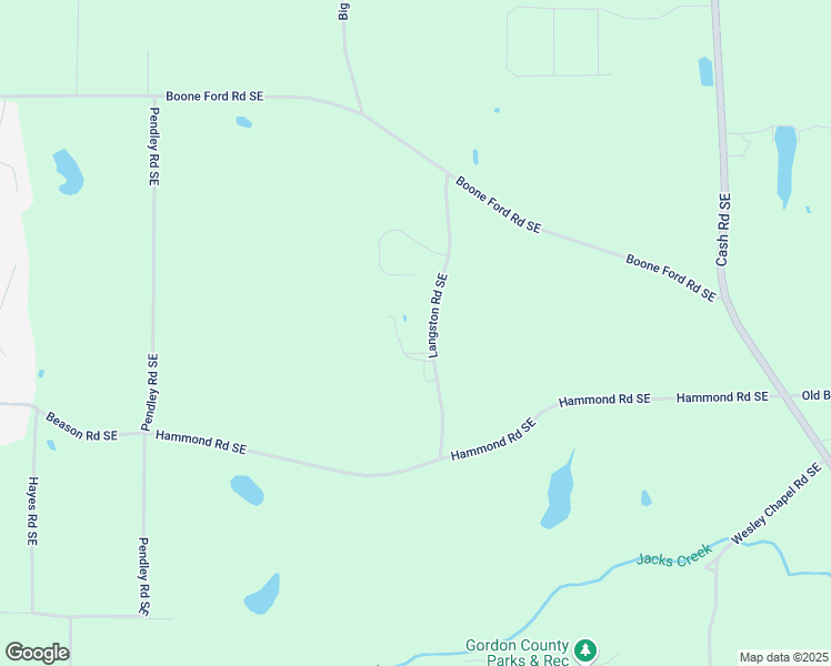 map of restaurants, bars, coffee shops, grocery stores, and more near 311 Langston Road Southeast in Calhoun