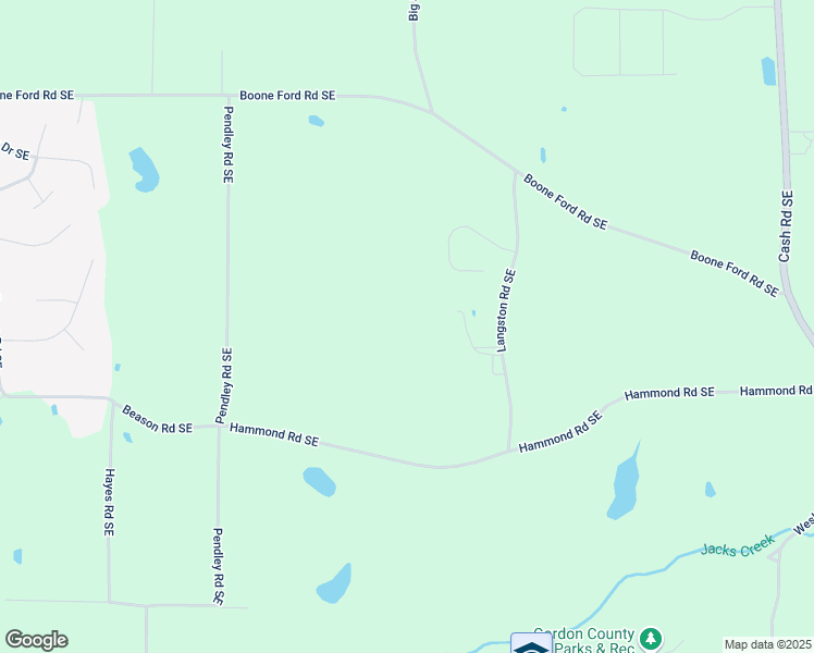 map of restaurants, bars, coffee shops, grocery stores, and more near 311 Langston Road Southeast in Calhoun