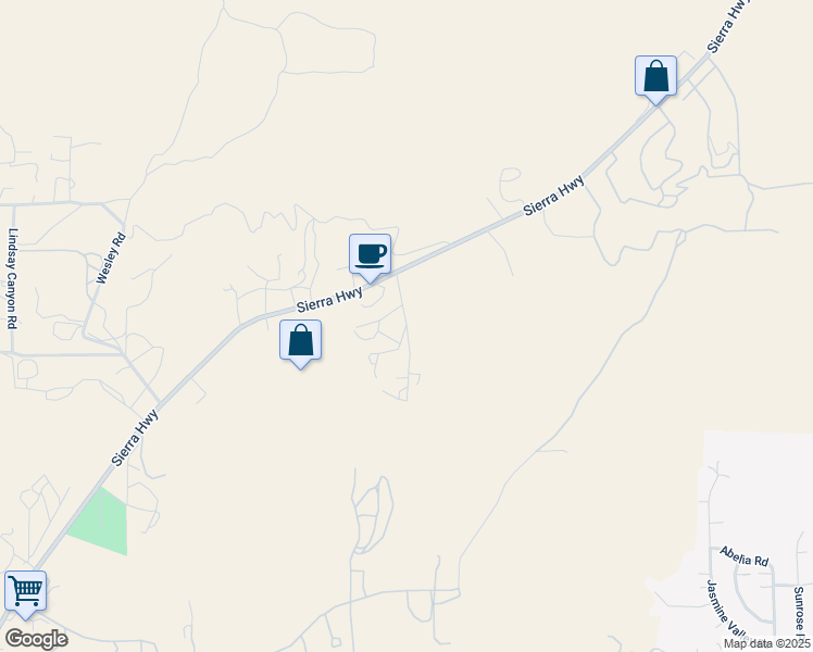 map of restaurants, bars, coffee shops, grocery stores, and more near The Old Dirt Road in Los Angeles County