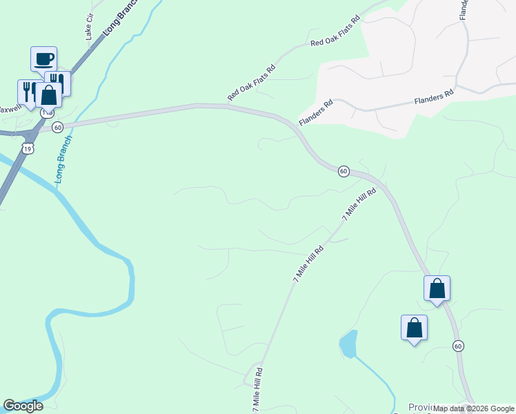 map of restaurants, bars, coffee shops, grocery stores, and more near 348 Brandy Mountain Road in Dahlonega