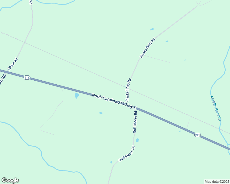 map of restaurants, bars, coffee shops, grocery stores, and more near Blanks Dairy Road in Bladen County