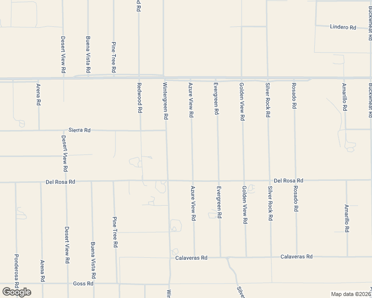 map of restaurants, bars, coffee shops, grocery stores, and more near 11873 Azure View Road in Pinon Hills