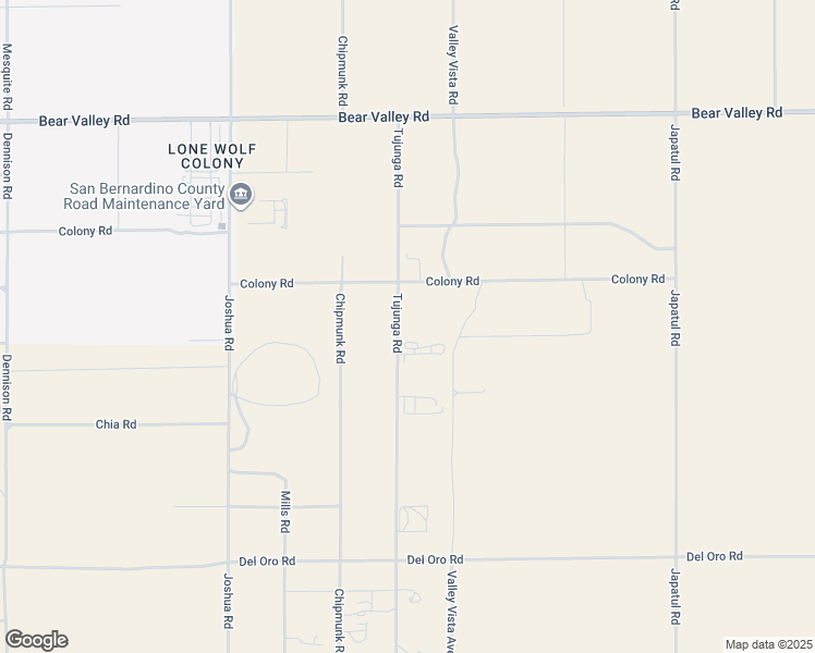 map of restaurants, bars, coffee shops, grocery stores, and more near 11755 Tujunga Road in Apple Valley