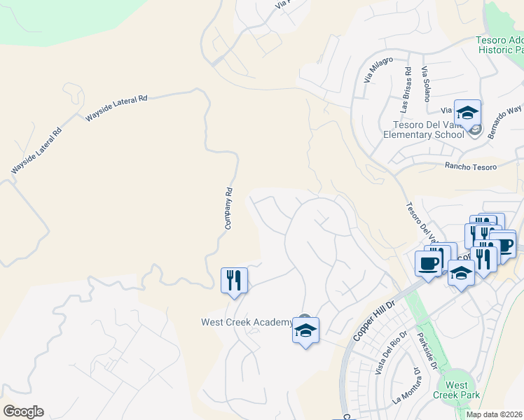 map of restaurants, bars, coffee shops, grocery stores, and more near 29064 Sterling Lane in Santa Clarita