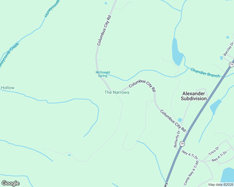 map of restaurants, bars, coffee shops, grocery stores, and more near 761 Columbus City Road in Guntersville