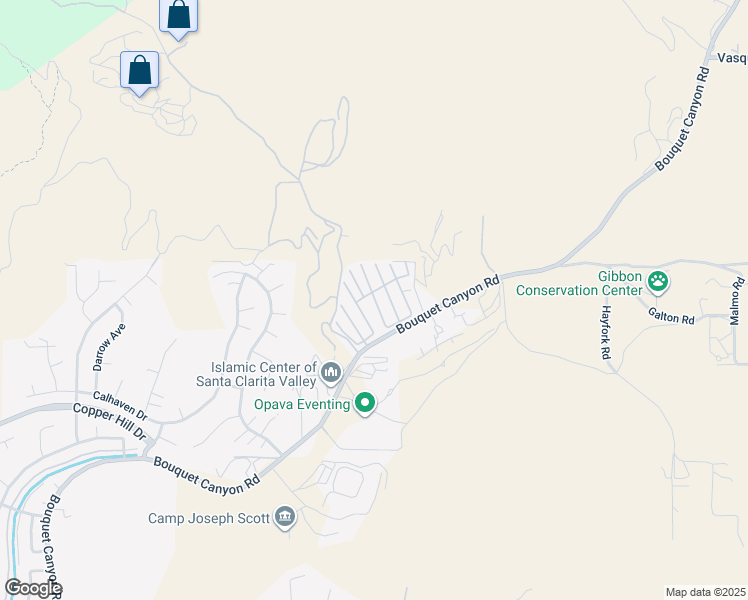 map of restaurants, bars, coffee shops, grocery stores, and more near 29021 Bouquet Canyon Road in Santa Clarita