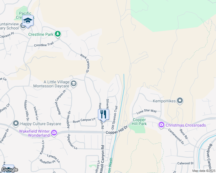map of restaurants, bars, coffee shops, grocery stores, and more near in Santa Clarita