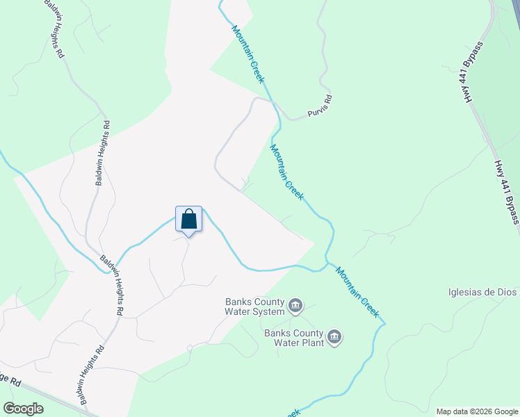 map of restaurants, bars, coffee shops, grocery stores, and more near 767-937 Purvis Road in Baldwin