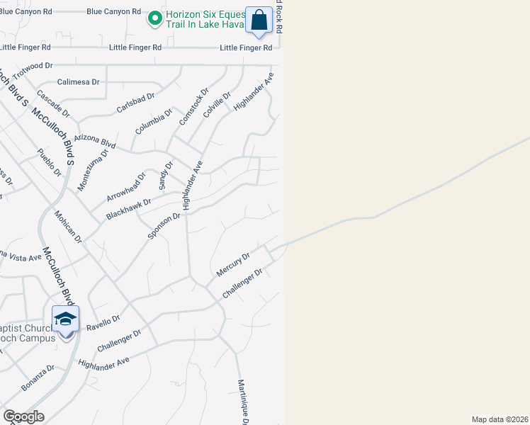map of restaurants, bars, coffee shops, grocery stores, and more near 4225 Peruvian Dr in Lake Havasu City