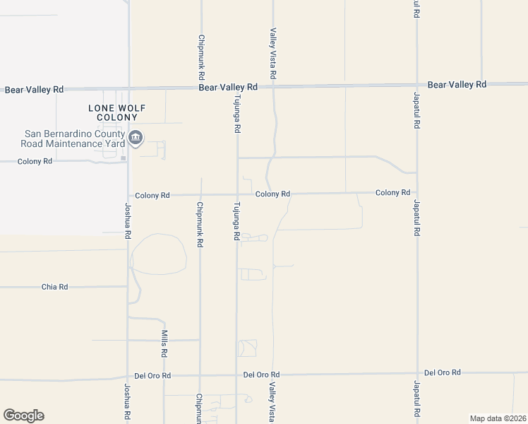 map of restaurants, bars, coffee shops, grocery stores, and more near 23675 Colony Road in Apple Valley