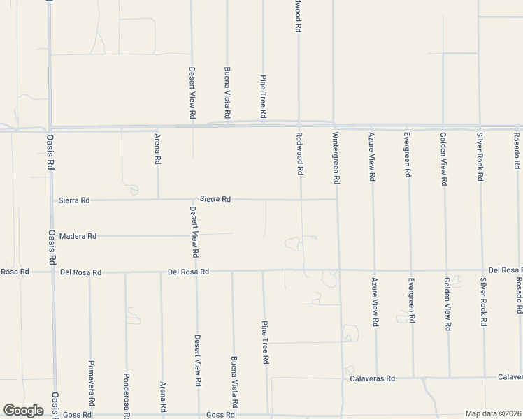 map of restaurants, bars, coffee shops, grocery stores, and more near Sierra Road in Piñon Hills