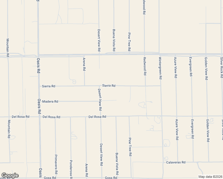 map of restaurants, bars, coffee shops, grocery stores, and more near 1397 Sierra Road in Piñon Hills