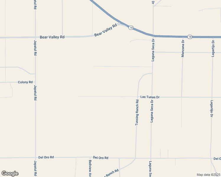 map of restaurants, bars, coffee shops, grocery stores, and more near Las Tunas Drive in San Bernardino County