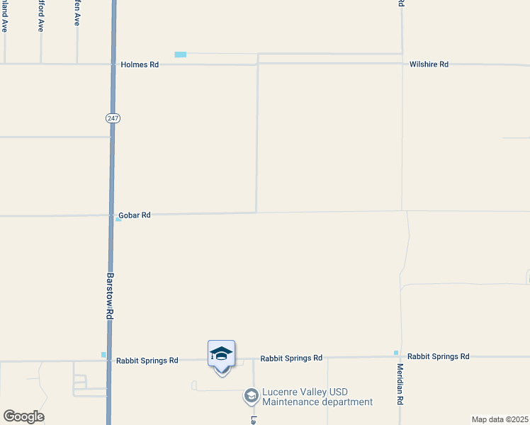map of restaurants, bars, coffee shops, grocery stores, and more near Gobar Road in Lucerne Valley