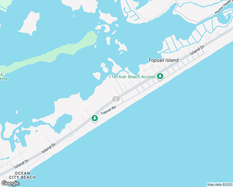 map of restaurants, bars, coffee shops, grocery stores, and more near 5711 18th Avenue in North Topsail Beach