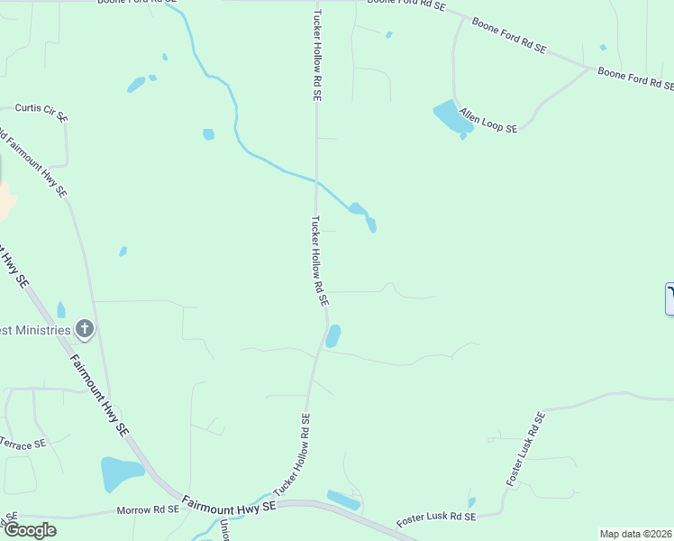 map of restaurants, bars, coffee shops, grocery stores, and more near 494 Tucker Hollow Road Southeast in Calhoun