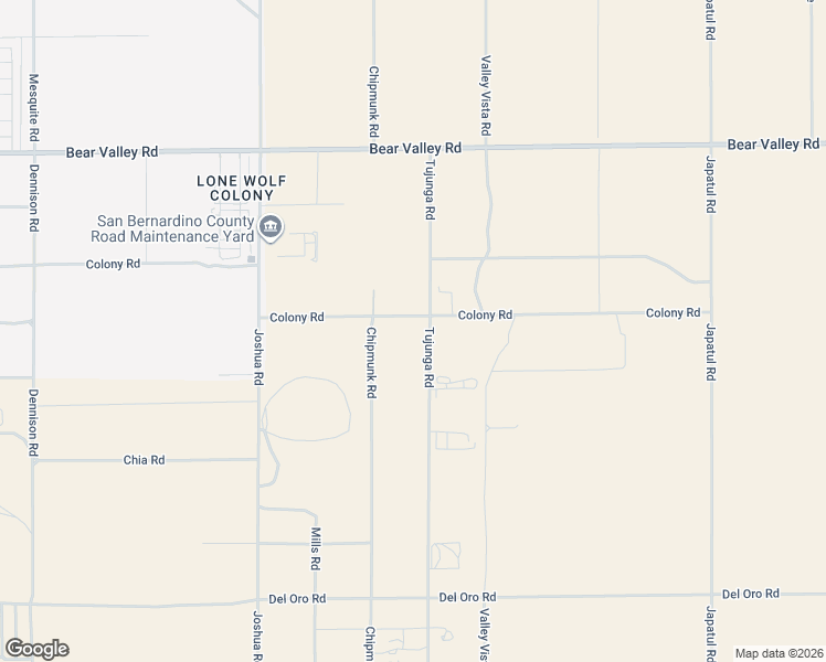 map of restaurants, bars, coffee shops, grocery stores, and more near 11755 Tujunga Road in Apple Valley
