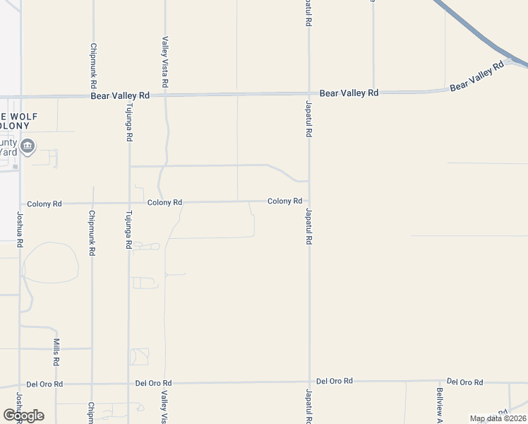 map of restaurants, bars, coffee shops, grocery stores, and more near 23975 Colony Road in Apple Valley