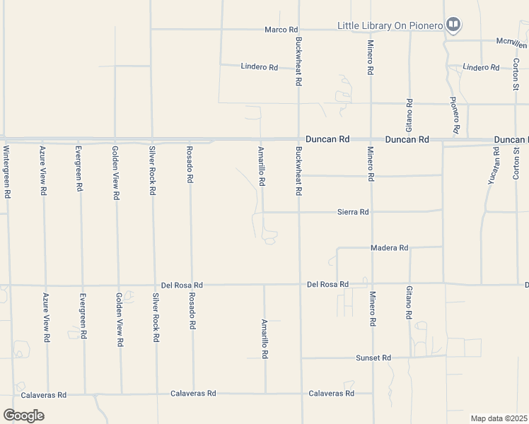 map of restaurants, bars, coffee shops, grocery stores, and more near Sierra Road in Pinon Hills