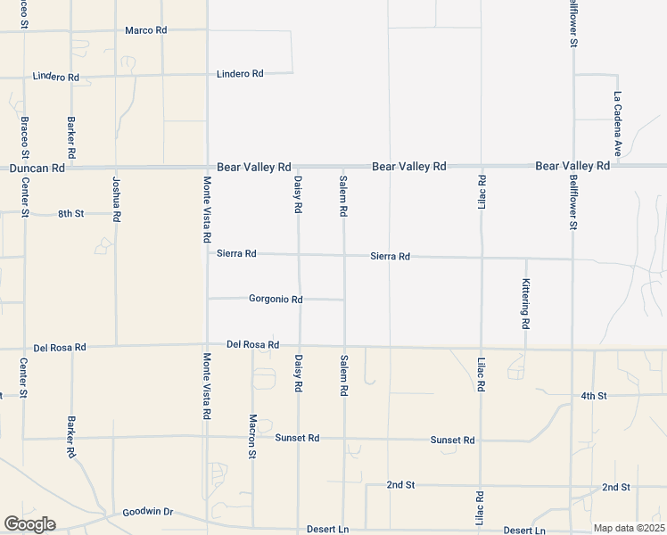 map of restaurants, bars, coffee shops, grocery stores, and more near 11876 Salem Road in Victorville