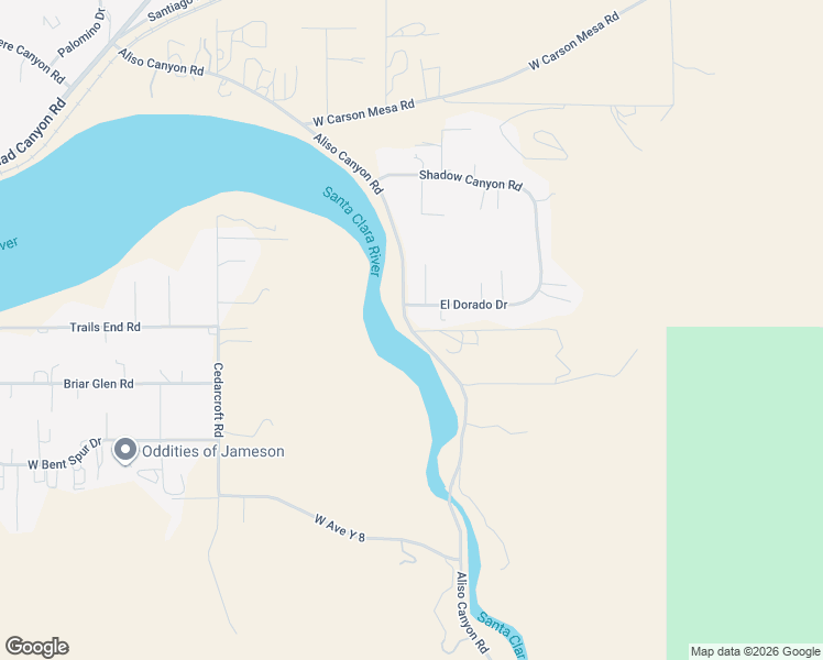 map of restaurants, bars, coffee shops, grocery stores, and more near Aliso Canyon Road in Acton
