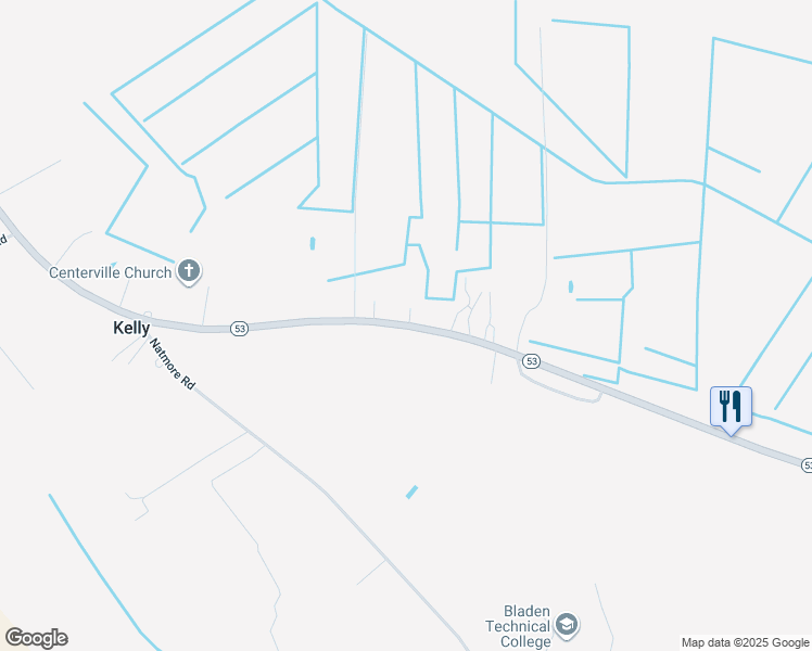 map of restaurants, bars, coffee shops, grocery stores, and more near North Carolina 53 in Kelly