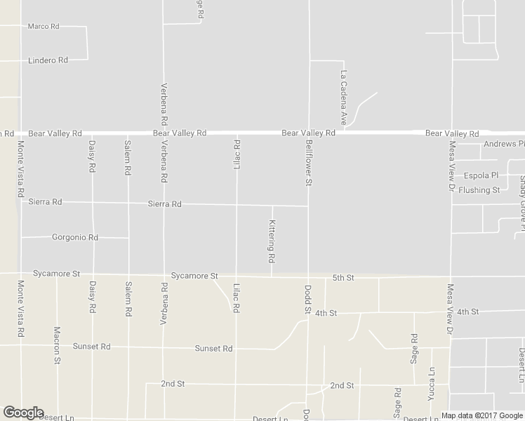 map of restaurants, bars, coffee shops, grocery stores, and more near 11175 Sierra Road in Phelan