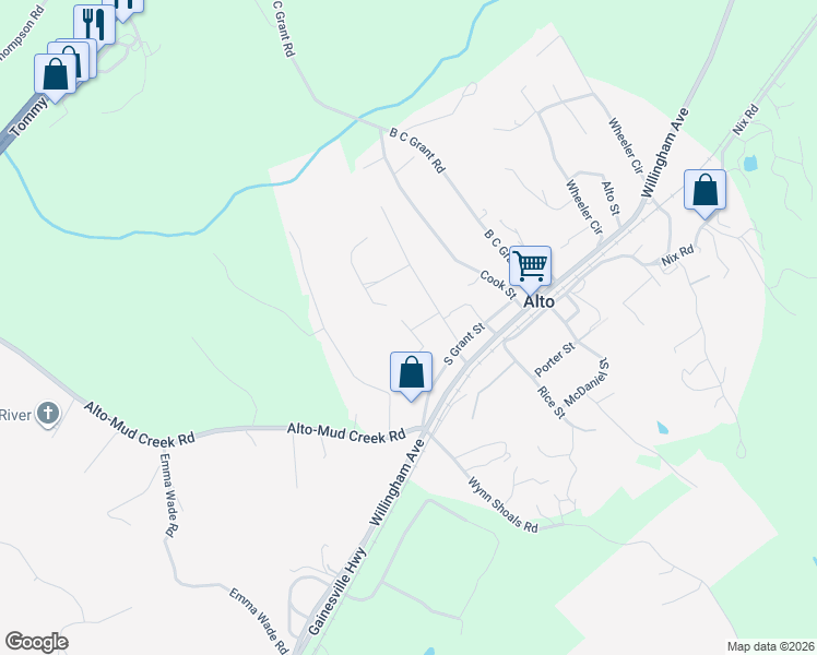 map of restaurants, bars, coffee shops, grocery stores, and more near 126 Pine Knoll in Alto