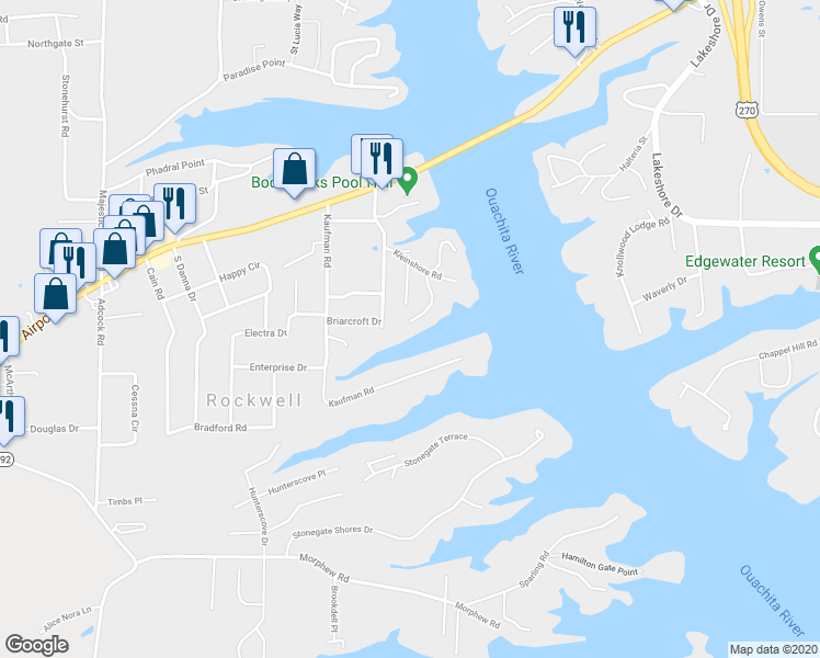 map of restaurants, bars, coffee shops, grocery stores, and more near 133 Nautical Bay in Rockwell