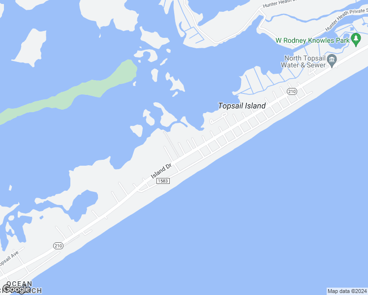 map of restaurants, bars, coffee shops, grocery stores, and more near 5912 17th Avenue in North Topsail Beach