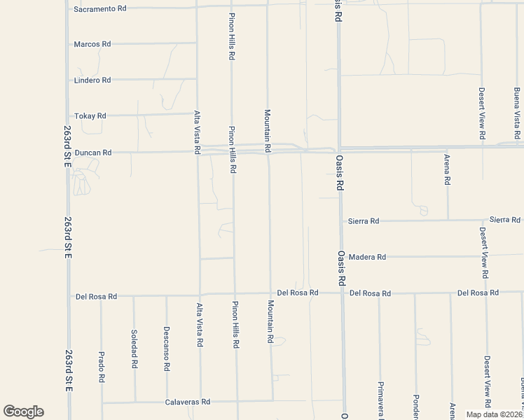 map of restaurants, bars, coffee shops, grocery stores, and more near 11924 Mountain Road in Pinon Hills