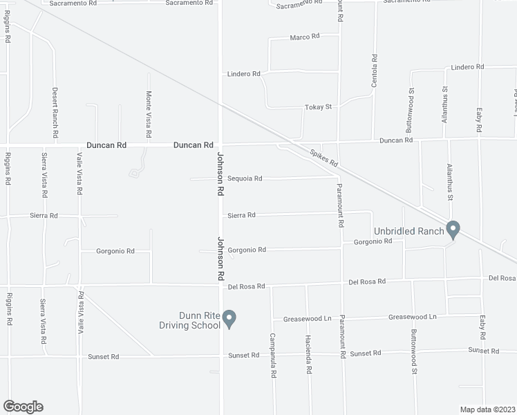 map of restaurants, bars, coffee shops, grocery stores, and more near 5028 Sierra Road in Phelan