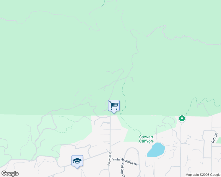 map of restaurants, bars, coffee shops, grocery stores, and more near 1495 Foothill Road in Ojai