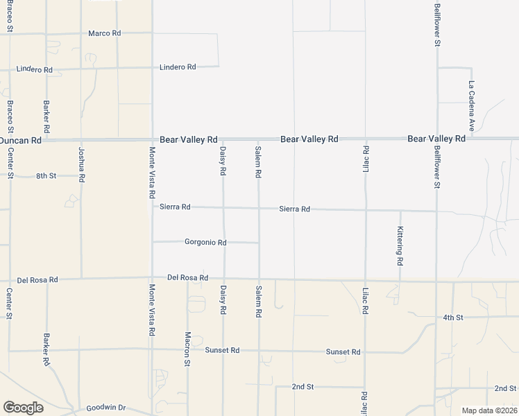map of restaurants, bars, coffee shops, grocery stores, and more near Salem Road in Victorville